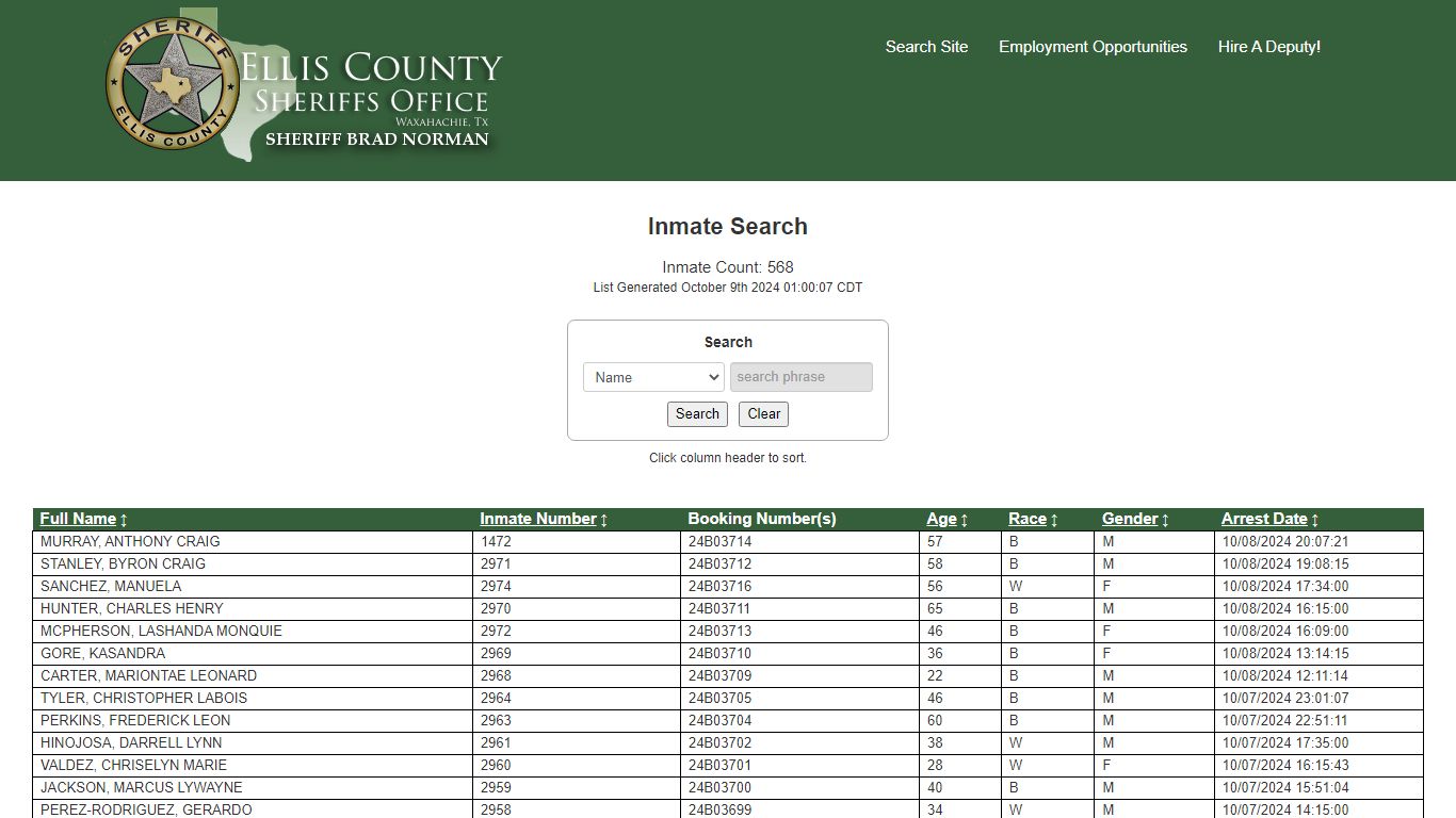 Inmate Search - elliscountysheriff.com