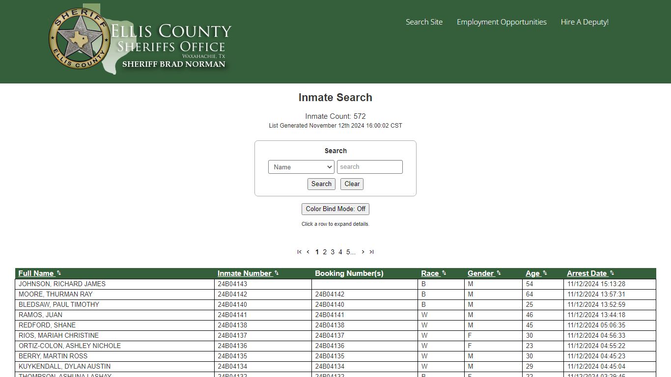 Inmate Search - Ellis County Sheriff